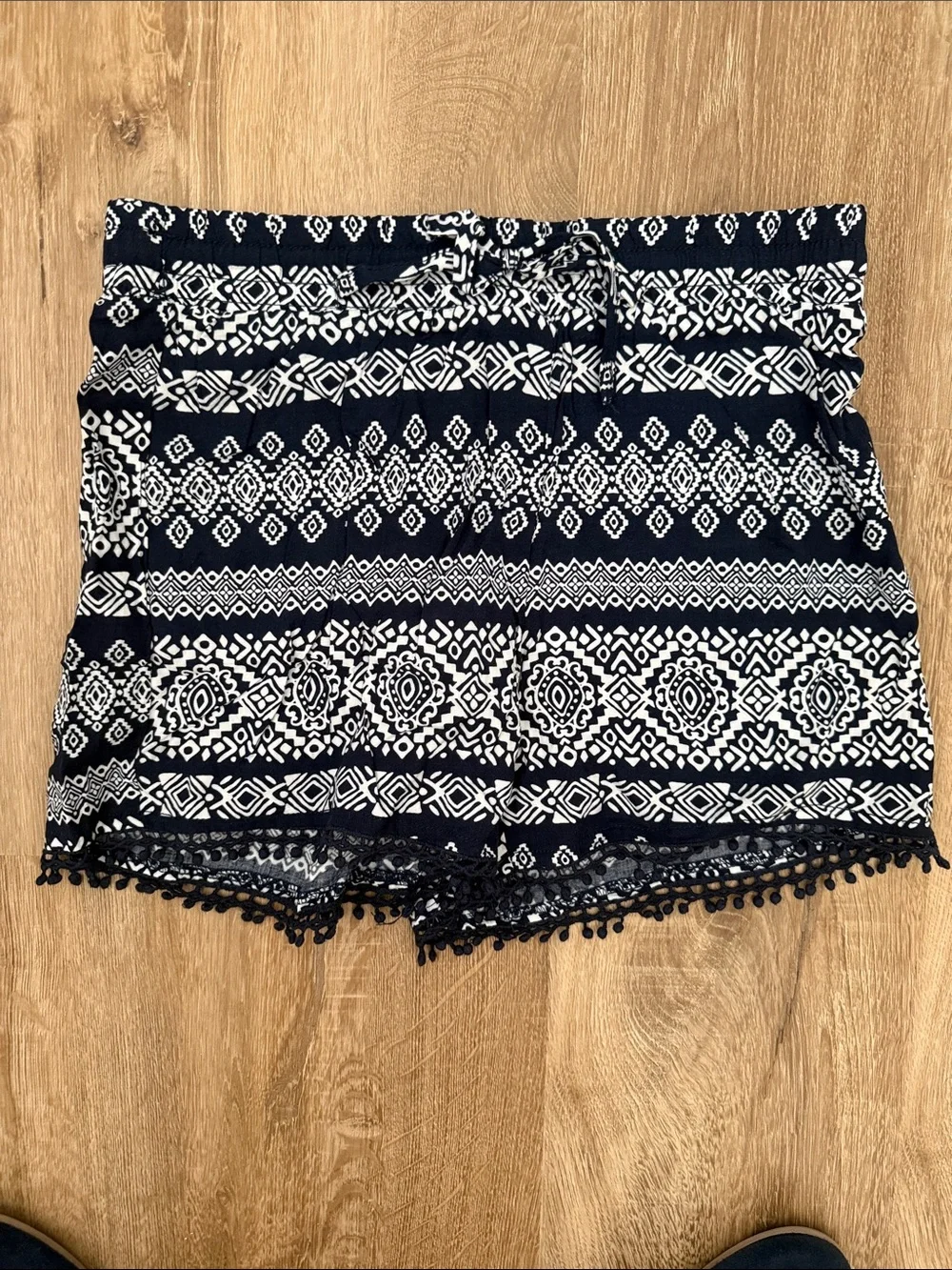 Justice Girl’s Navy Blue & White Tribal  Print Tank and Shorts Set